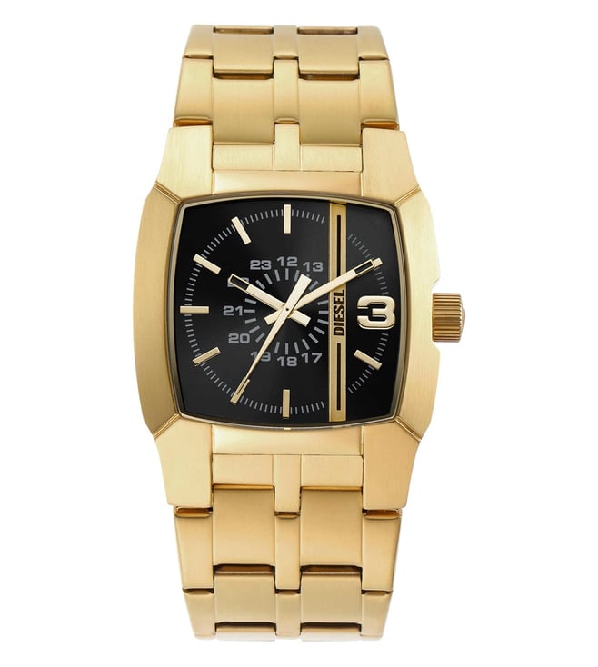 Diesel Cliffhanger Mens Gold Stainless Steel Watch-DZ2151