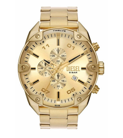 Diesel Spiked Chronograph Gold-Tone Stainless Steel Watch - DZ4608