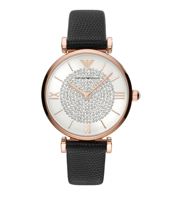 Emporio Armani Gianni T-Bar Womens Rose Gold Watch-AR11387