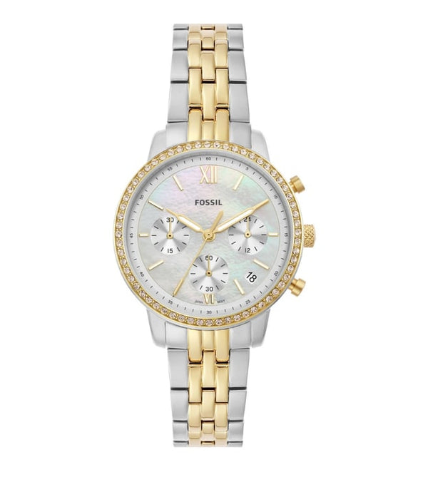 Fossil Women Neutra Chronograph Two-Tone Stainless Steel Watch - ES5216