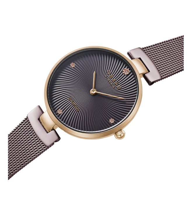 Obaku - Women Black Stainless Steel Strap Watch - V256LXBBMB