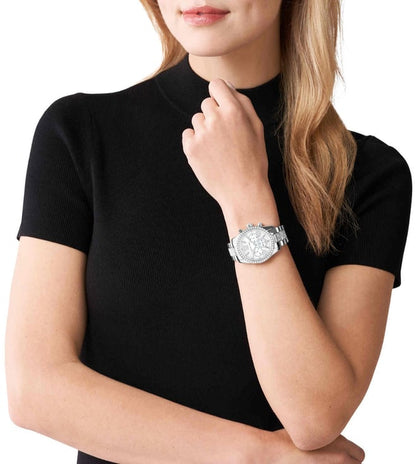 Michael Kors Lexington Womens Silver Stainless Steel Watch - MK7243