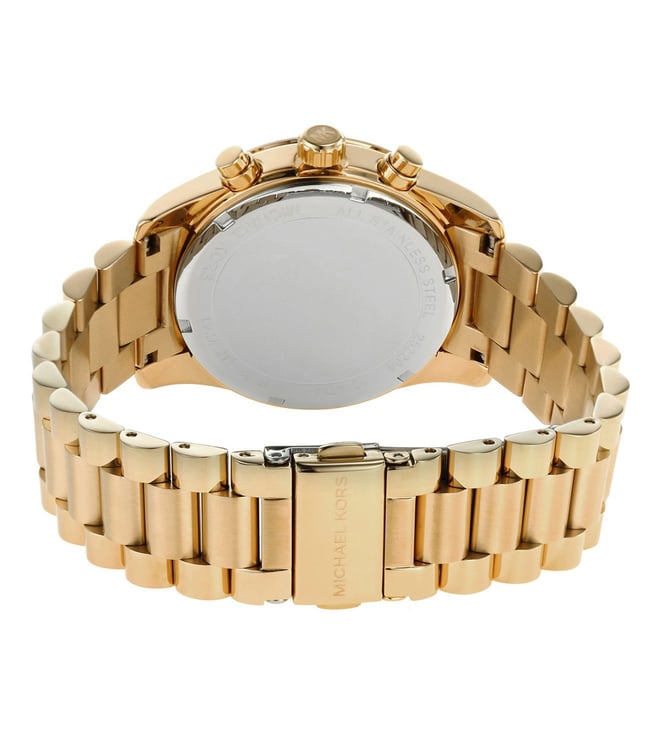 Michael Kors Lexington Womens Gold Stainless Steel Watch - MK7241