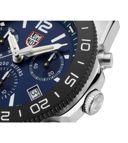 Luminox Pacific Diver Mens Chronograph Silver Stainless Steel Watch - XS.3144