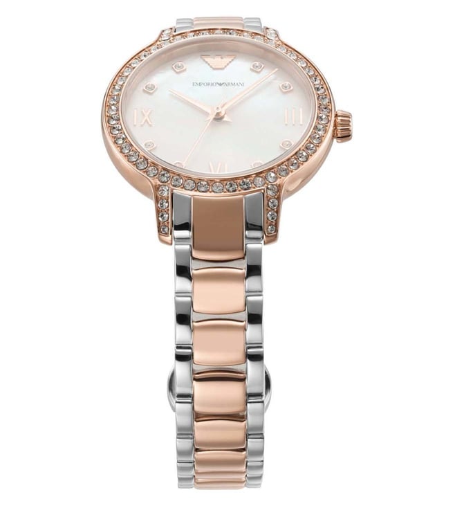 Armani Womens Rose Gold Stainless Steel Watch-AR11499