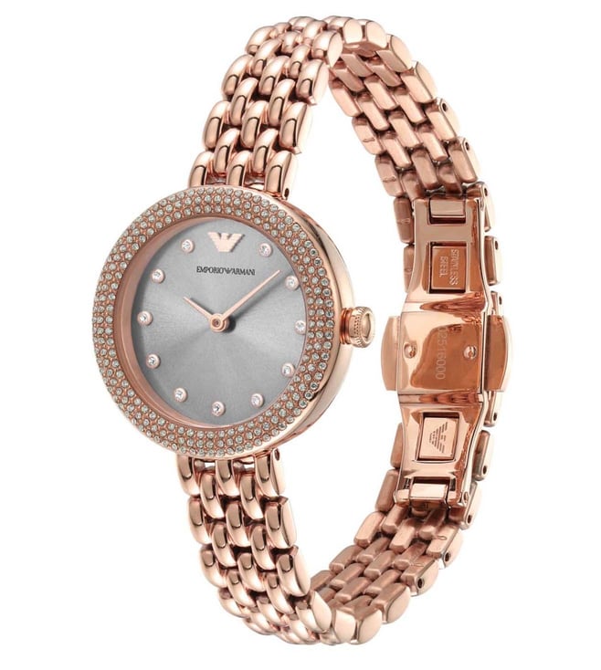 Armani Rosa Womens Rose Gold Stainless Steel Watch-AR11508