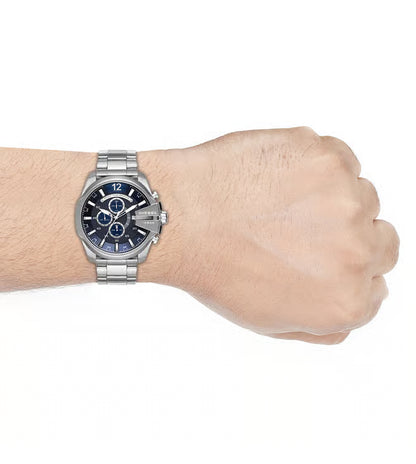 Diesel Mega Chief Mens Silver Stainless Steel Watch - DZ4417