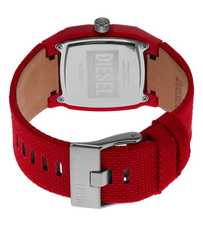 Diesel Cliffhanger Mens Red Nylon Watch-DZ2168