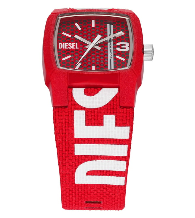 Diesel Cliffhanger Mens Red Nylon Watch-DZ2168