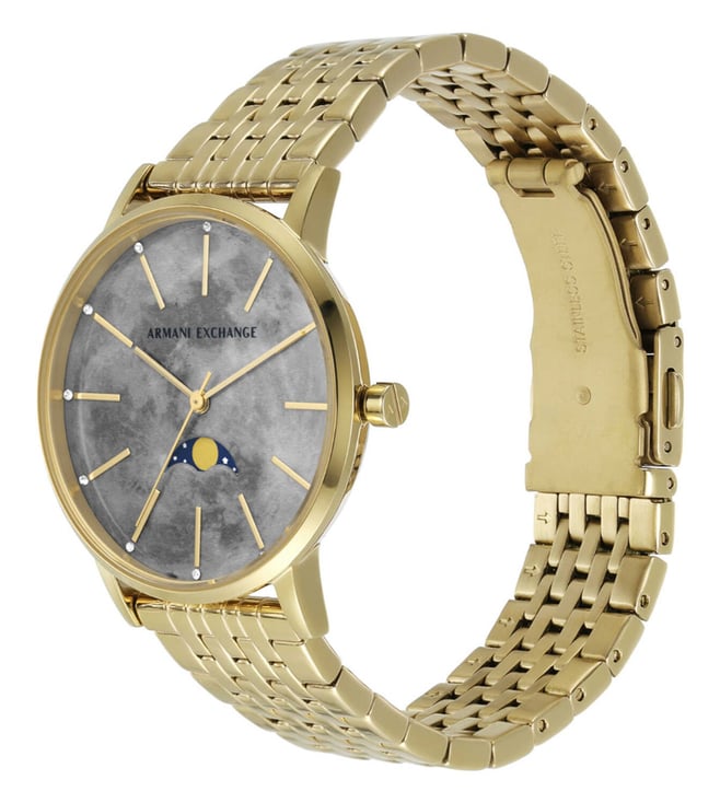 Armani Exchange  Women Gold Stainless Steel Watch-AX5586