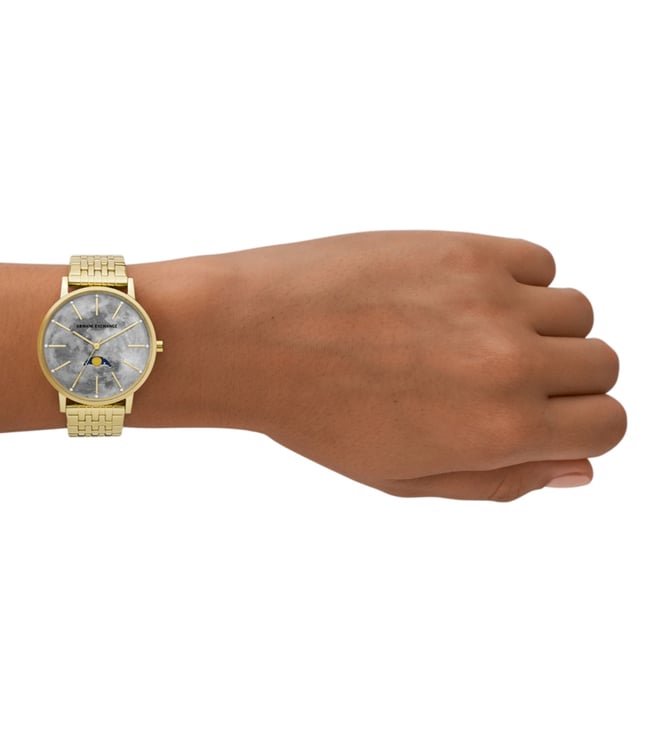 Armani Exchange Women Gold Stainless Steel Watch-AX5586