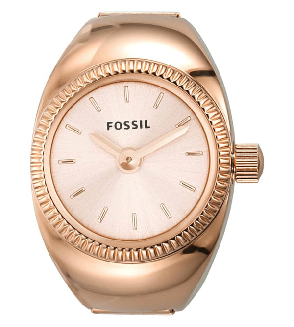 Fossil Ring Watch Womens Gold Stainless steel Watch-ES5247