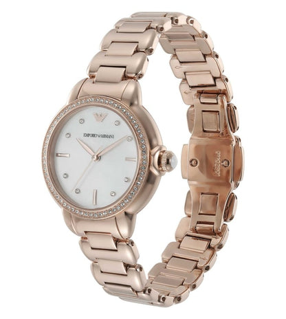 Armani Women Rose Gold Stainless Steel Watch-AR11523