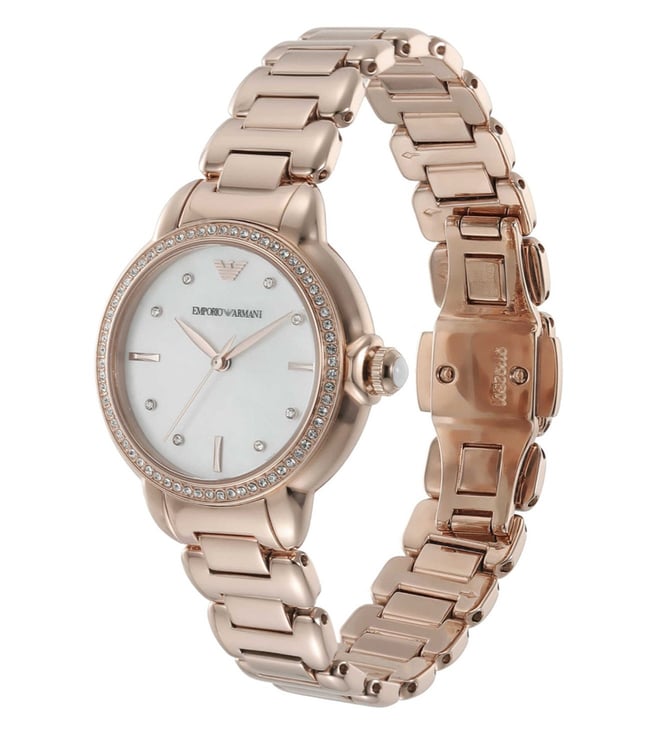 Armani  Women Rose Gold Stainless Steel Watch-AR11523