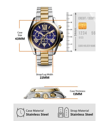 Michael Kors Bradshaw Women 2-Tonestainless Steel Watch-MK5976