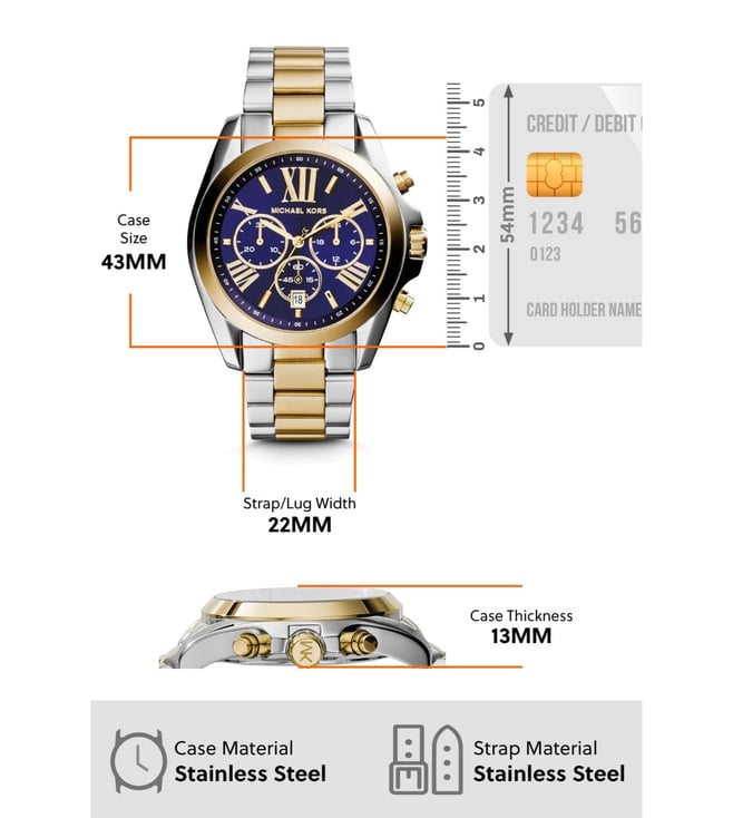 Michael Kors Bradshaw Women 2-Tonestainless Steel Watch-MK5976