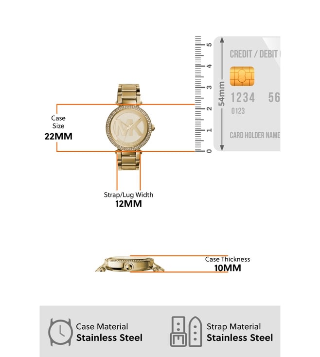 Michael Kors Parker Gold Stainless Steel Watch-MK5784