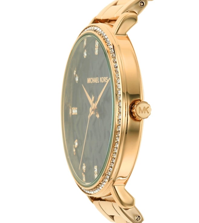 Michael Kors Pyper Womens Gold Alloy Watch - MK4593