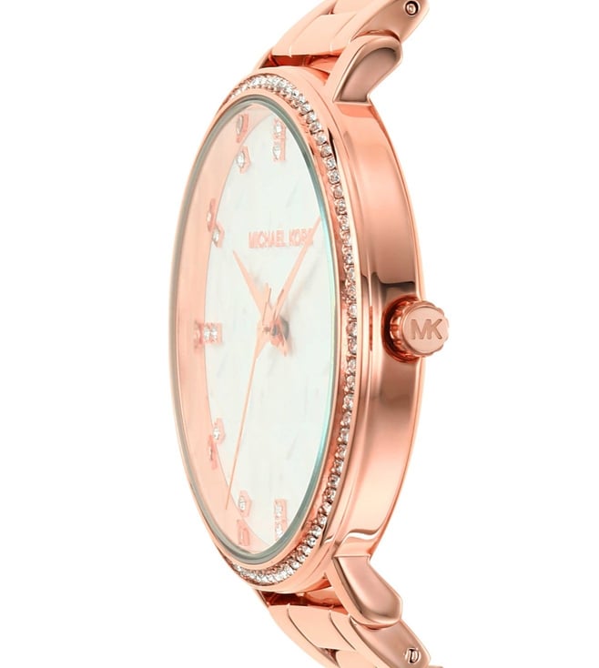 Michael Kors Pyper Womens Rose Gold Alloy Watch - MK4594