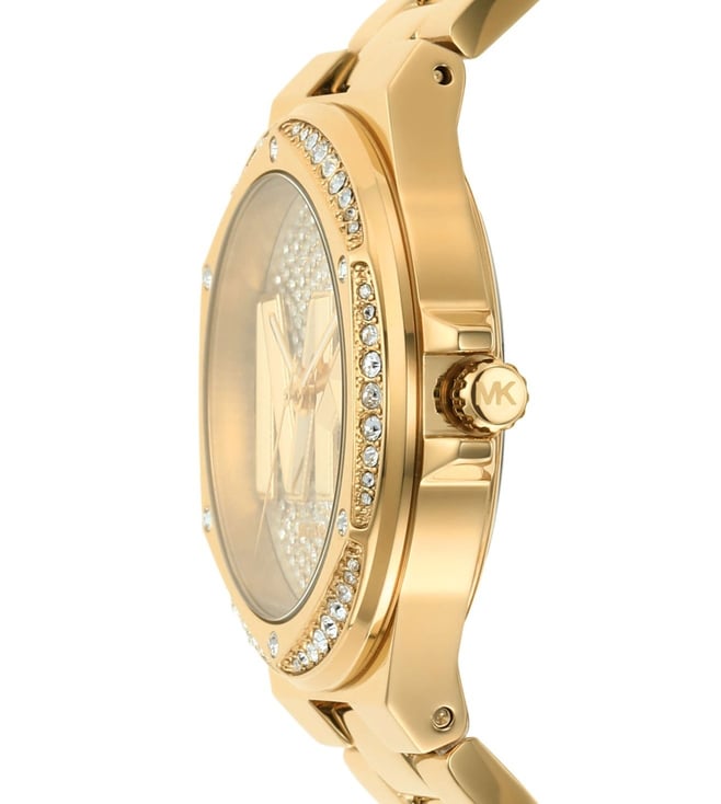 Michael Kors Lennox Womens Gold Stainless Steel Watch - MK7229