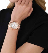 Michael Kors Camille Womens Rose Gold Stainless Steel Watch-MK7271