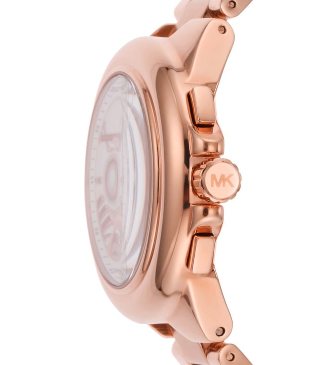 Michael Kors Camille Womens Rose Gold Stainless Steel Watch-MK7271