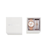 Michael Kors Melissa Womens Rose Gold Stainless Steel Watch-MK1052SET