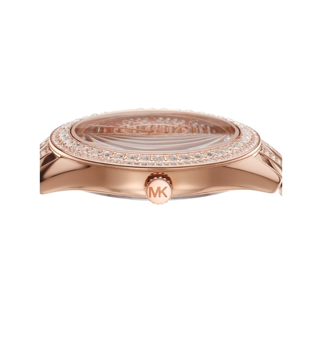 Michael Kors Harlowe Women Rose Gold Stainless Steel Watch-MK4710