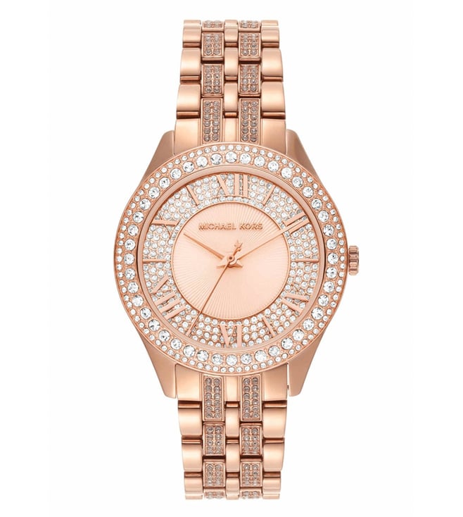 Michael Kors Harlowe Women Rose Gold Stainless Steel Watch-MK4710