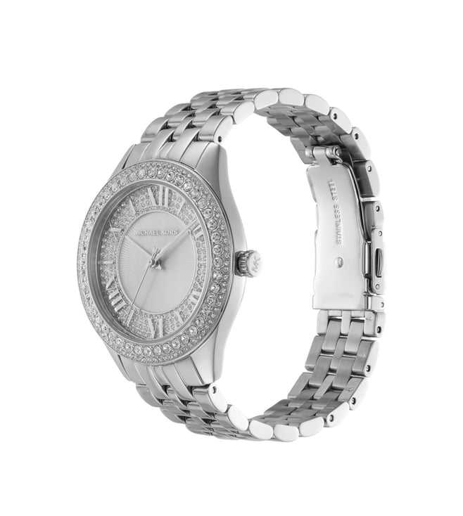 Michael Kors Harlowe Women Silver Stainless Steel Watch-MK4708