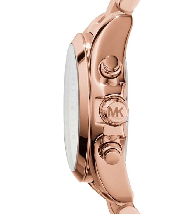 Michael Kors Mini Bradshaw Rose Gold Stainless Steel Women Watch-MK5799