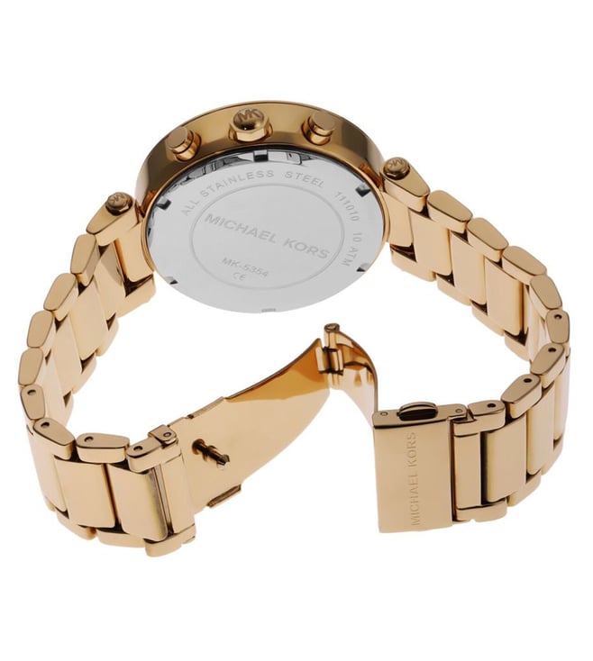 Michael Kors Parker Gold Stainless Steel Women Watch-MK5354