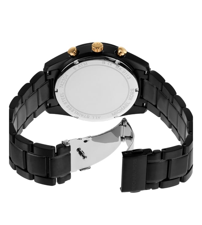 Michael Kors Accelerator Mens Black Stainless steel Watch-MK9113