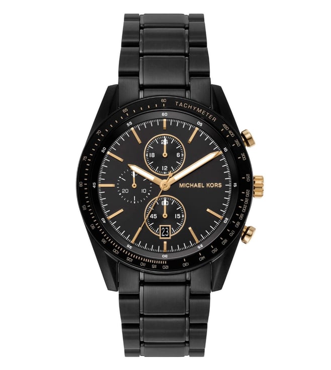Michael Kors Accelerator Mens Black Stainless steel Watch-MK9113