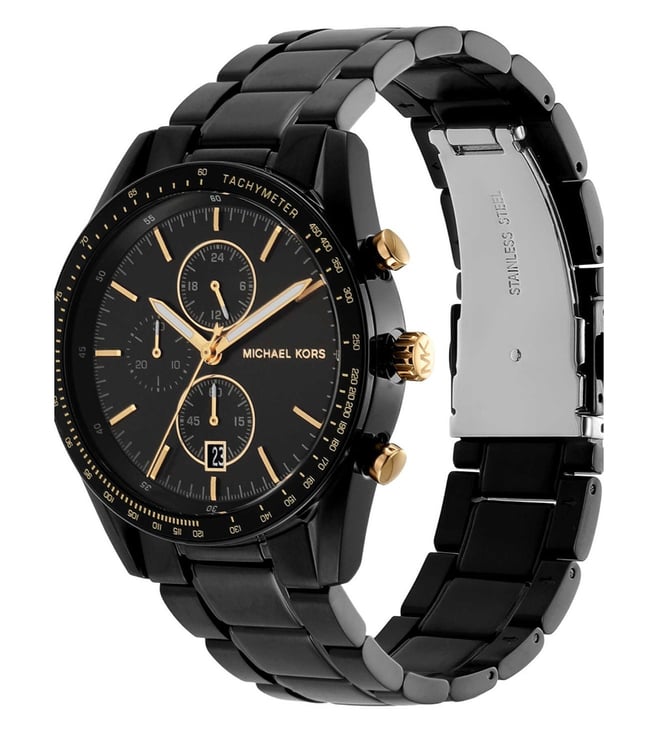 Michael Kors Accelerator Mens Black Stainless steel Watch-MK9113