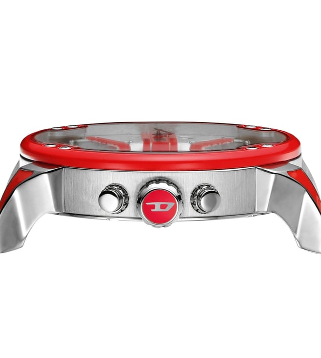 Diesel Mr. Daddy 2.0 Mens Red Stainless Steel Watch-DZ7480