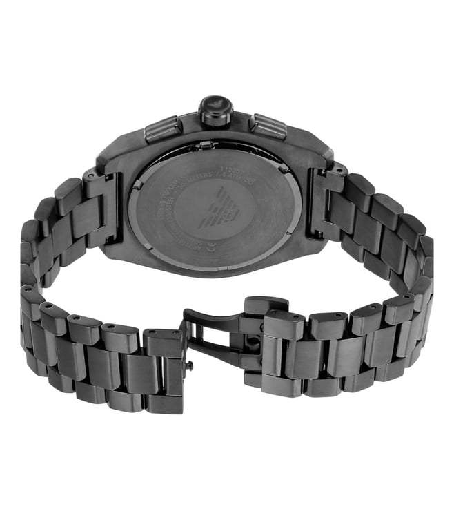 Armani Federico Mens Black Stainless steel Watch-AR11561