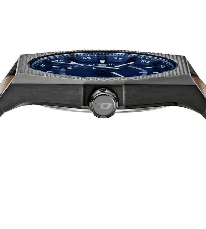 Diesel Scraper Mens Brown Leather Watch-DZ2189