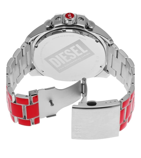 Diesel Mega Chief Mens Red Stainless steel Watch-DZ4638