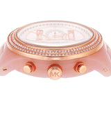 Michael Kors Runway Womens Pink Rubber Watch-MK7424