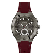 Guess Henniker Mens Red Rubber Strap Watch-GW0571G4