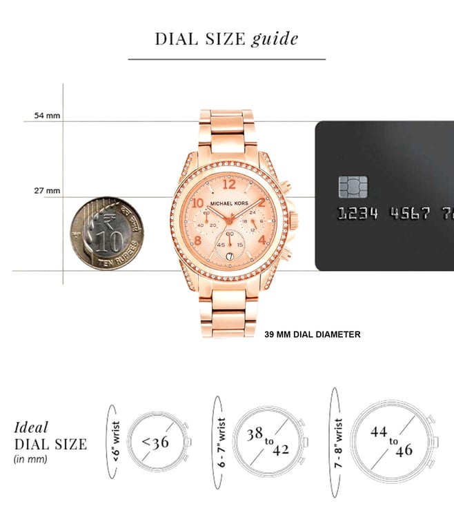 Michael Kors Women's Blair Rose Gold Round Stainless Steel Watch - MK5263