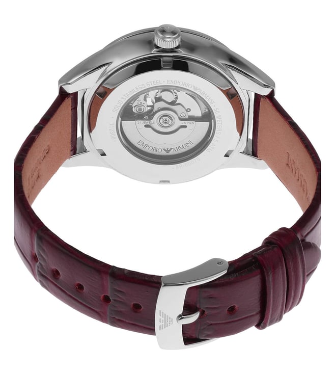 Armani Leo Womens Red Leather Watch-AR60075