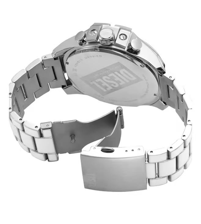Diesel Mega Chief Mens Silver Stainless Steel Watch-DZ4660