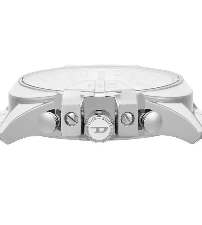 Diesel Mega Chief Mens Silver Stainless Steel Watch-DZ4660