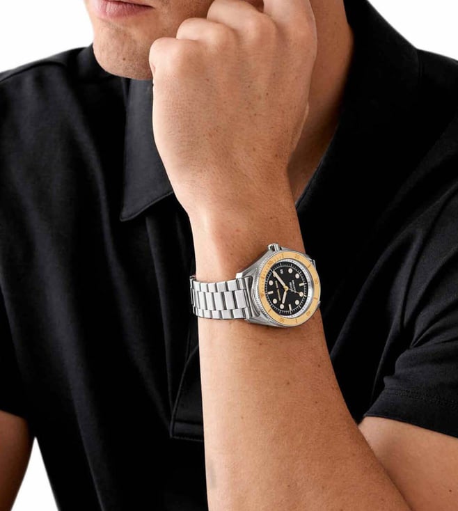 Michael Kors Panorama Mens Silver Stainless Steel Strap Watch-MK9196