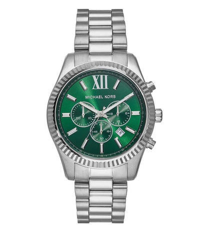 Michael Kors Lexington Mens Silver Stainless Steel Watch-MK9152