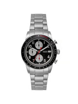 Fossil Sport Tourer Mens Silver Stainless Steel Watch-FS6045