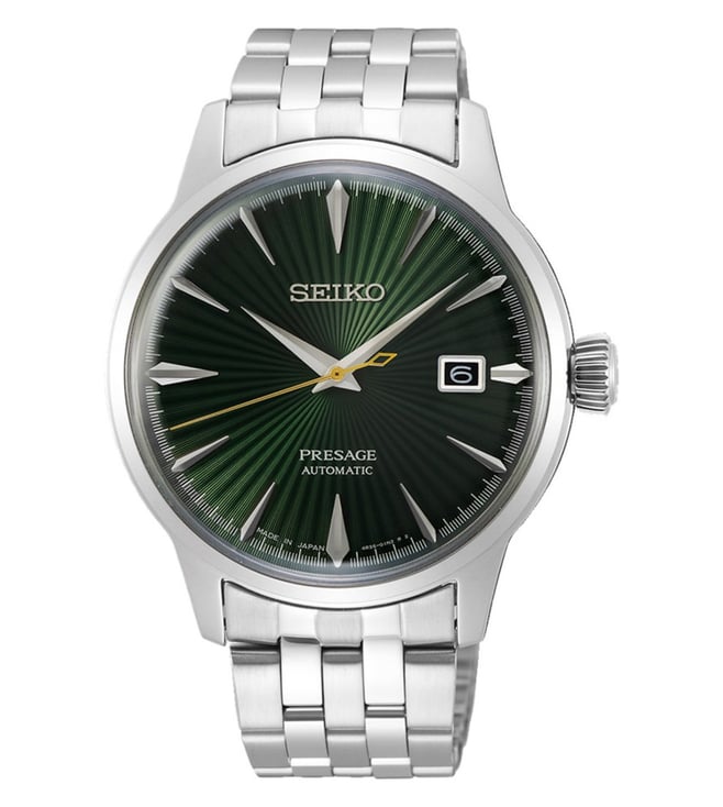 Seiko Presage Mens Silver Stainless steel Watch-SRPE15J1