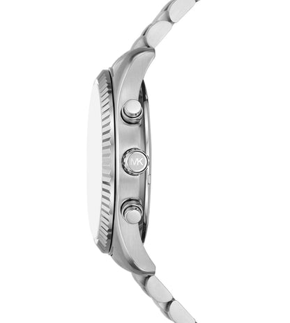 Michael Kors Lexington Mens Silver Stainless Steel Strap Watch-MK1091SET